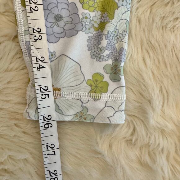With High Waist Floral Print Reversible Pull On Leggings Small - Picture 9 of 13